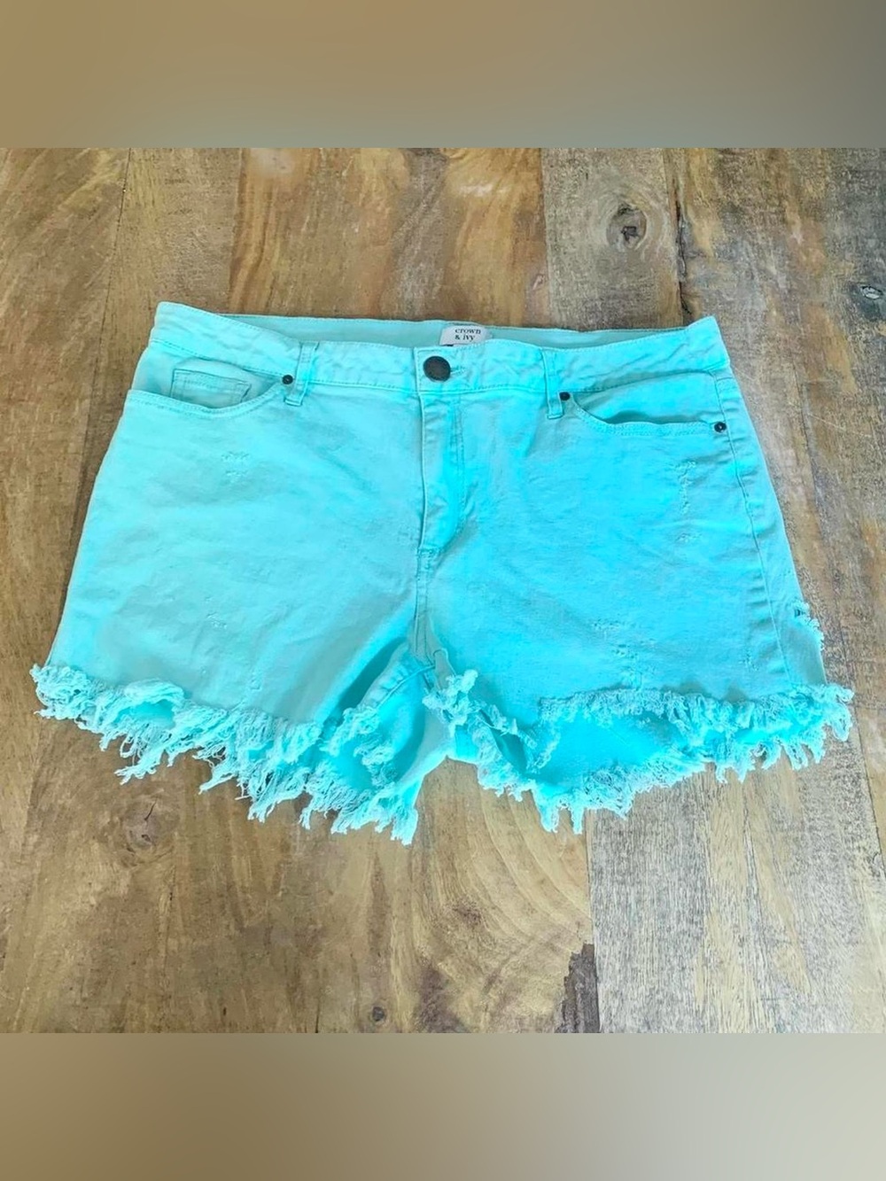 Crown & Ivy Reworked Ripped Shorts - Picture 5 of 8